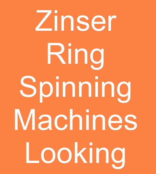Those looking for Zinser ring spinning machines for sale, those looking for used Zinser ring spinning machines