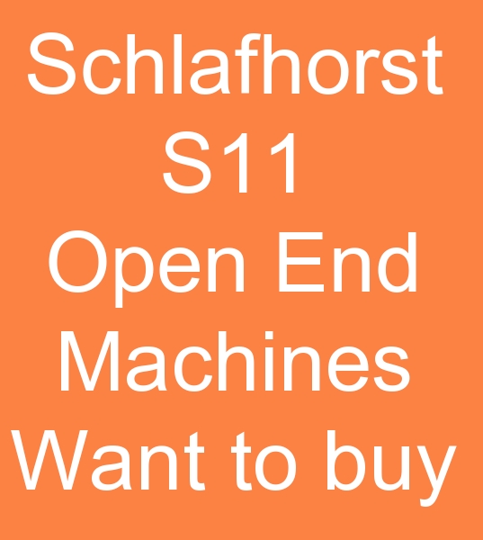 Мы хотим купить станки Schlafhorst Open End для Пакистана.<br><br>      I required autocoro machines    We required 03 machines S-11  
Aco 312<br>