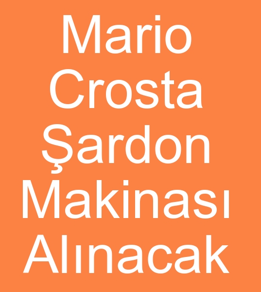 kinci el ardon tek tambur ardon makinalar arayanlar, Satlk 24 kozalak Mario Crosta ardon makinas arayanlar,