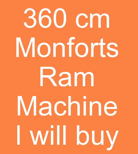 RAN in 360 cm GAZLI MONFORTS RAM MAKNASI ALINACAKTIR 0 506 909 54 19<br><br>Satlk Monforts Ram makineleri olanlarn, kinci el Monforts ram makineleri satclarnn dikkatine! <br><br>
ran iin, 2010 yl ve zeri modellerde Monforts ram makinesi, Mahlo sistemli ram makinas, Gaz stmal Monforts ram makinas,<br> 8 Kamara Monforts ram makinas aryorum ( 8 Kamara daha fazla kamaral Monforts ram makineleri ilede ilgilenebilirim )