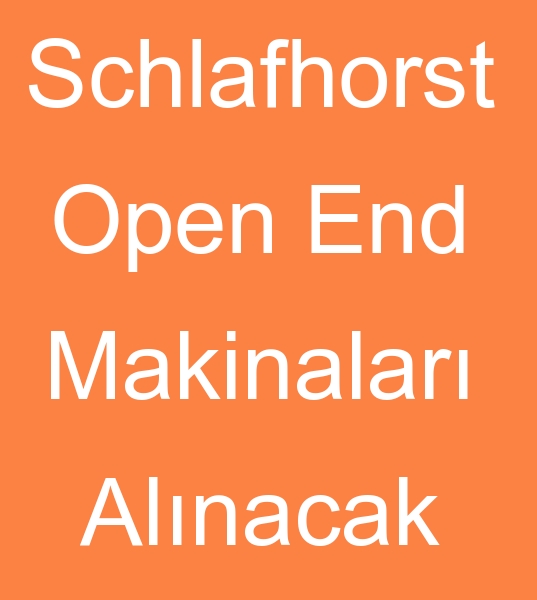 SCHLAFHORST OPEN END MAKNALARI ARIYORUZ<br><br>Satlk Schalafhorst iplik makinalar olanlarn,  kinci el Schalfhorst Open end makineleri tedarikilerinin dikkatine <br><br><br>
2018 Yl ve st modellerde 2 Adet Schlafhorst Open End iplik makinalar aryoruz 