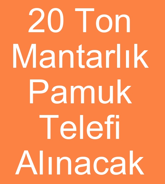 20 Ton mantarl�k Pamuk telefleri al�nacakt�r