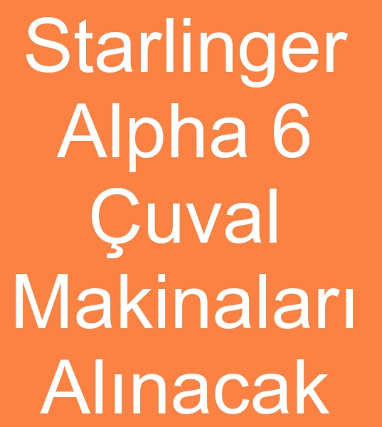 Satlk Starlinger ALPH 6 uval makinalar, kinci el Starlinger uval makineleri aryoruz
