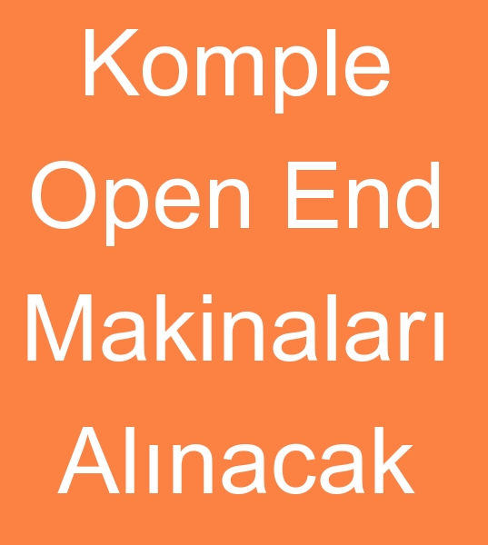 Trkmenistan iin Komple Open end plik makineleri aryoruz