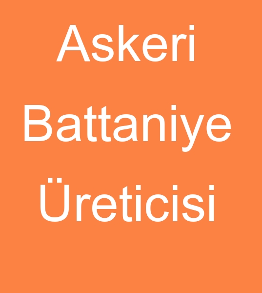 Askeri battaniye reticisi, Askeri battaniye reticileri, Askeri battaniye imalats